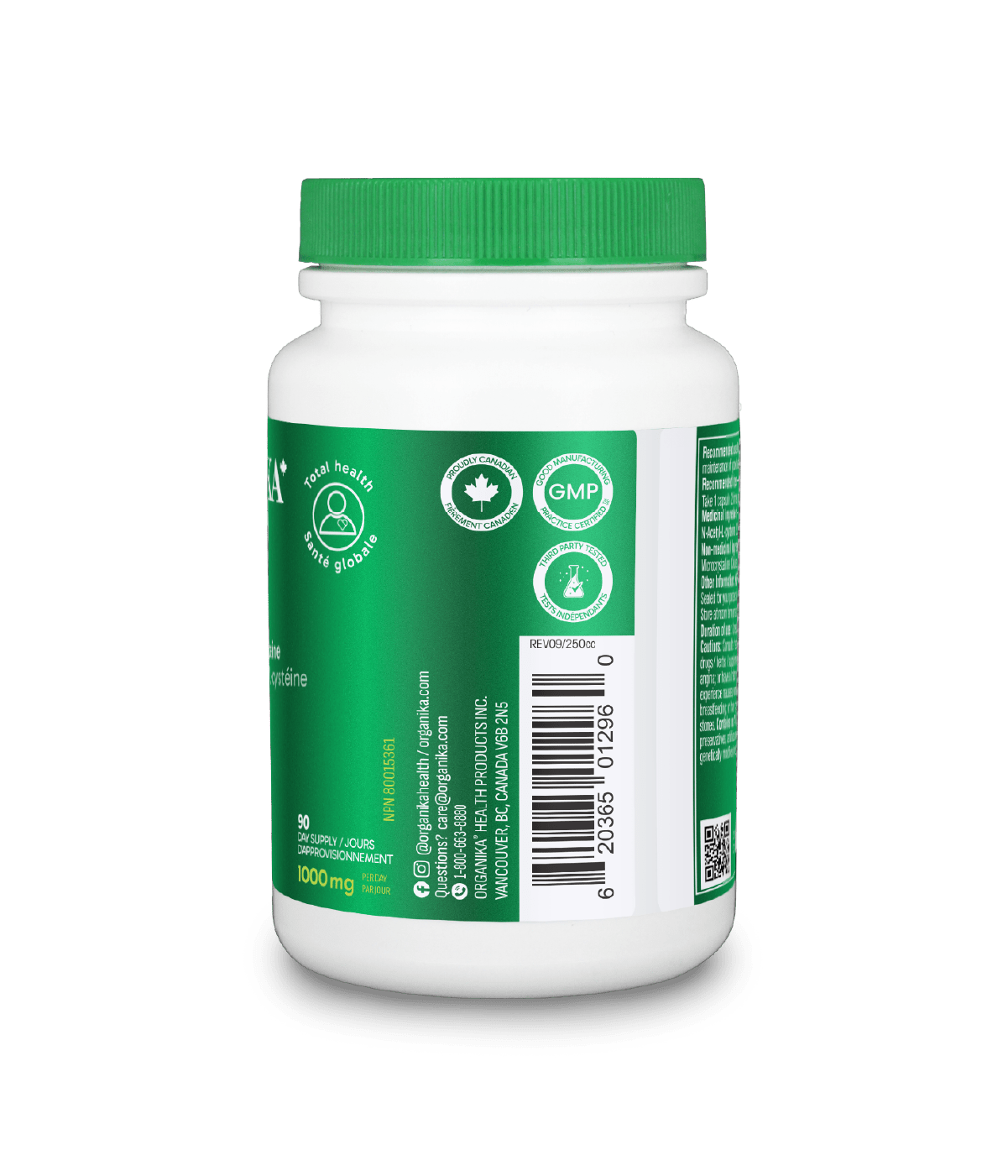 6x Organika NAC (N-Acetyl-L-Cysteine) 500 mg 180 Capsules Bundle