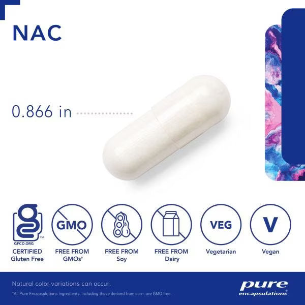 Pure Encapsulations, NAC, 600mg, 180 Capsules