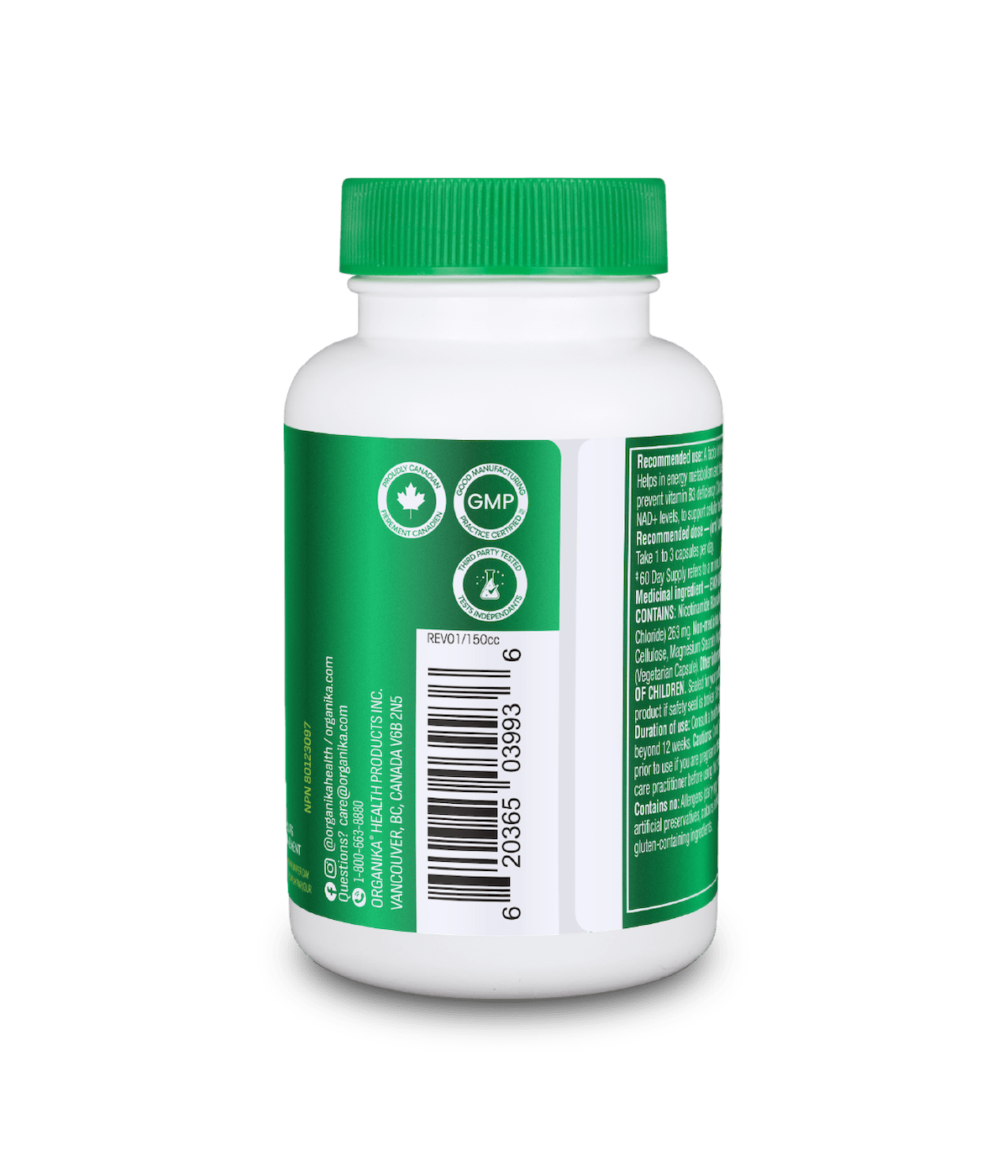 Organika NAD+增强剂 NRC 300mg 60 Vcap