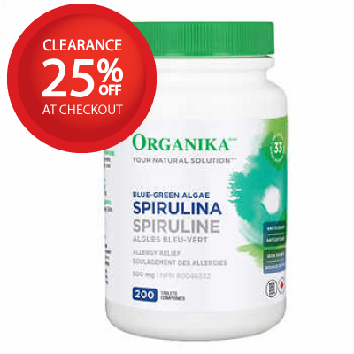 【clearance】Organika Spirulina 500mg 200 tablets Exp: Apr 2027