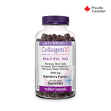 Webber Naturals Collagen30 美容生物活性膠原肽™ 2500 毫克,莓子味道，110 粒軟糖