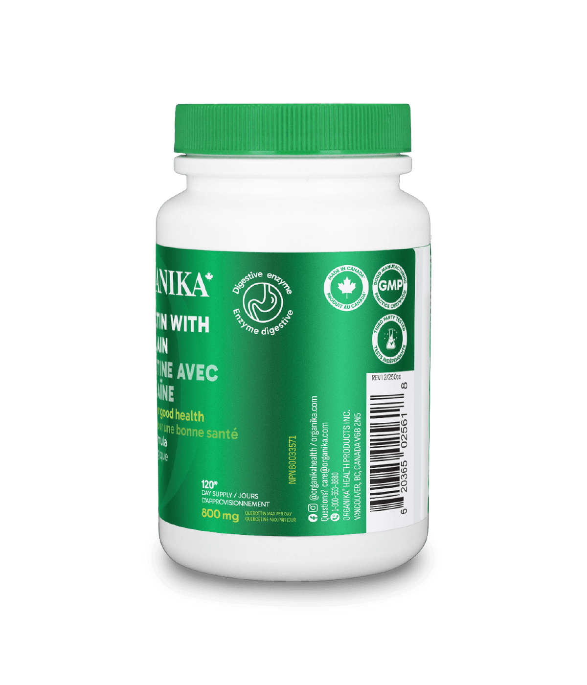 6x Organika Quercetin with Bromelain 500mg 120 caplets Bundle