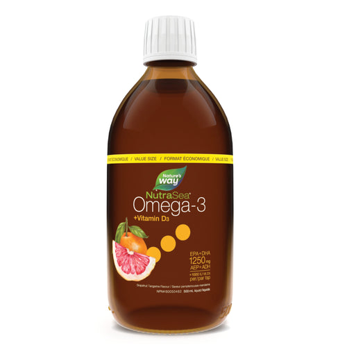 NutraSea+D Omega-3+ Vitamin D, Grapefruit Tangerine, 500mL