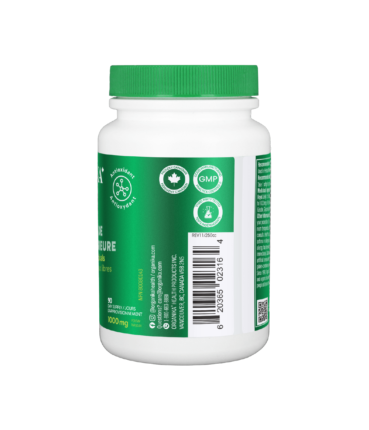 6x Organika Royal Jelly 1000mg 90 softgels Bundle