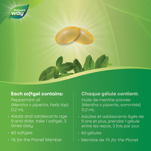 Nature's Way 薄荷油精华 肠溶缓释胶囊，60粒