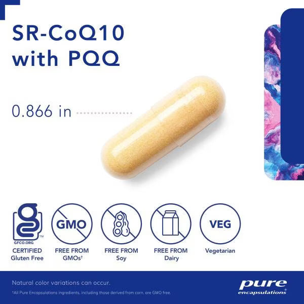 Pure Encapsulations, SR-CoQ10 with PQQ, 60 Vegetable Capsules