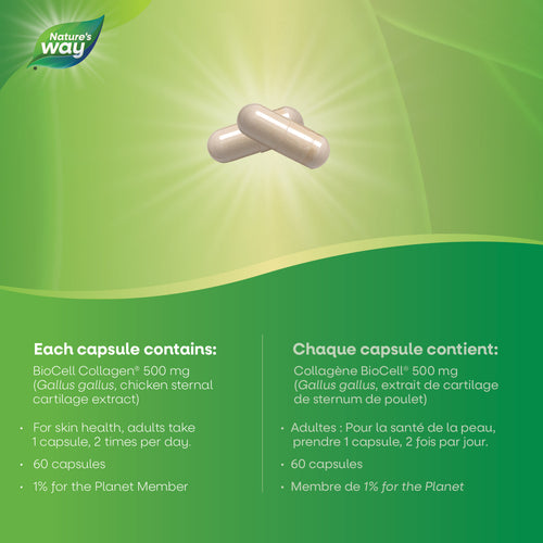 Nature's Way 透明质酸+ BioCell 胶原蛋白（美容/关节健康）60粒胶囊 