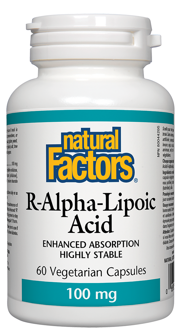 Natural Factors R-Alpha-Lipoic Acid, 100 mg, 60 capsules
