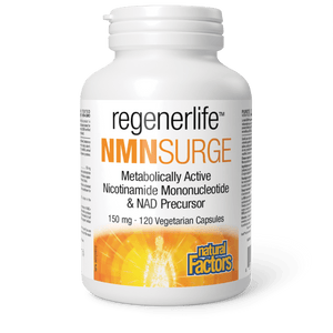 Natural Factors RegenerLife™ 抗衰老活性（NMN）烟酰胺单核甘酸，120 粒素食胶囊