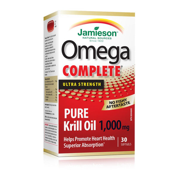 Jamieson 全效增强型磷虾油，１０００毫克，３０粒
