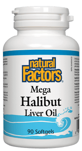 Natural Factors 巨型比目鱼鱼肝油， 90粒