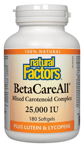 Natural Factors BetaCareALL β-胡萝卜素（抗氧化抗辐射）180粒软胶囊