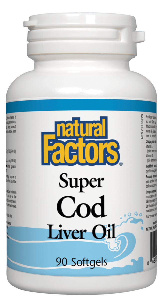 然自自然  Natural Factors Super Cod Liver Oil, 90 softgels