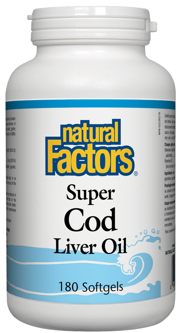 Natural Factors 超级鱼肝油(深海鳕鱼), 180粒软胶囊