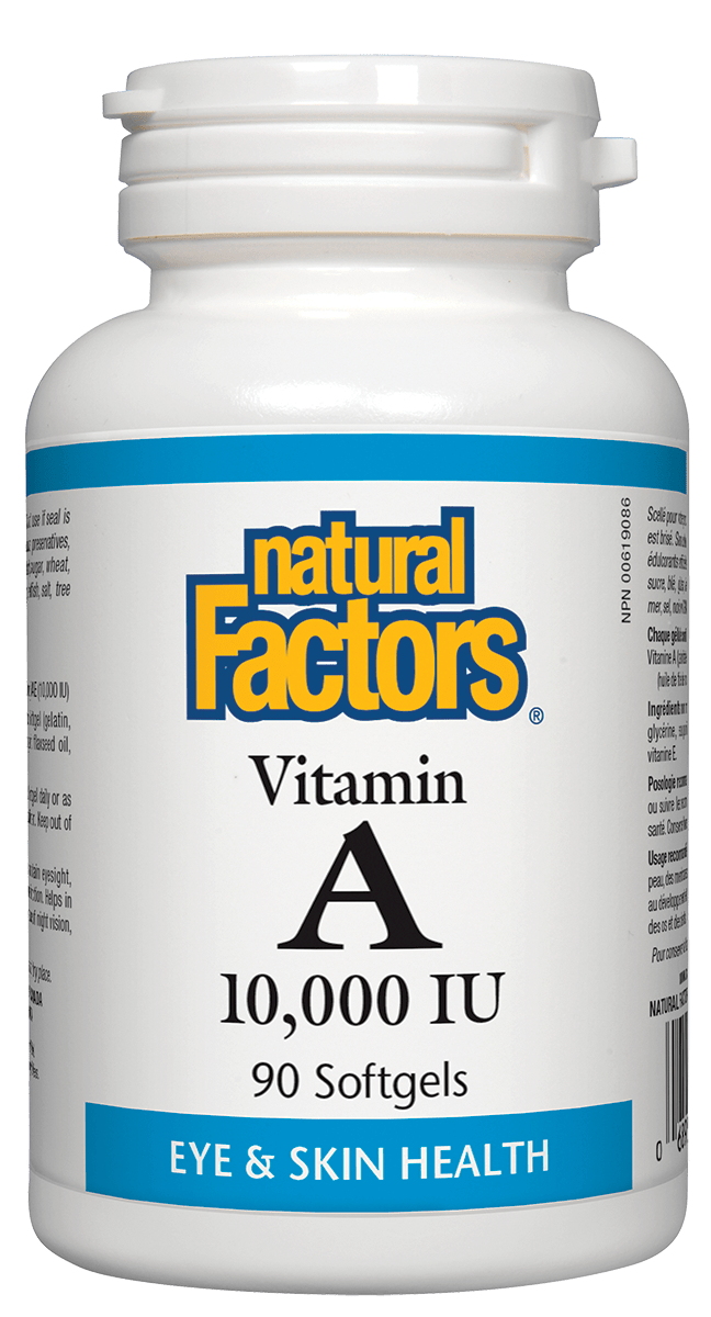 然自自然  Natural Factors Vitamin A 10,000iu, 90 softgels