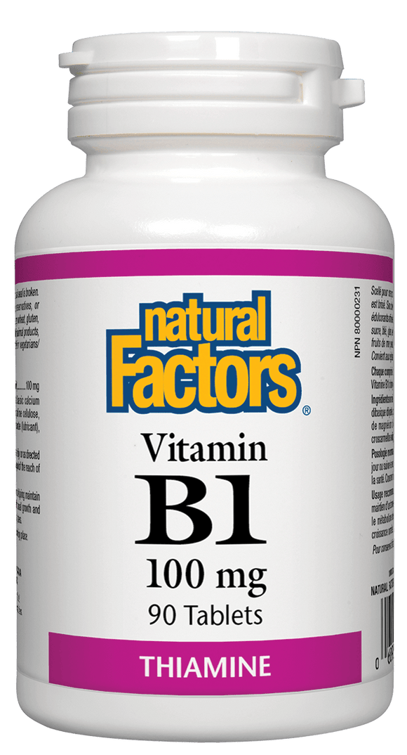Natural Factors Vitamin B1 100 mg 90 tablets