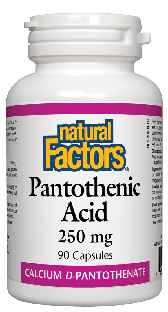 Natural Factors Pantothenic Acid, 250mg, 90 caps