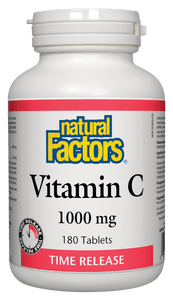 Natural Factors Vitamin C - Time Release, 1000 mg with 100mg Citrus Bioflavonoids, 180 tabs