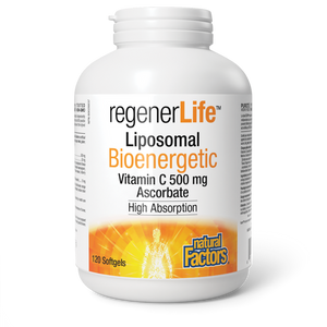 Natural Factors RegenerLife （脂質體生物能）高吸收維生素 C，120 粒軟膠囊