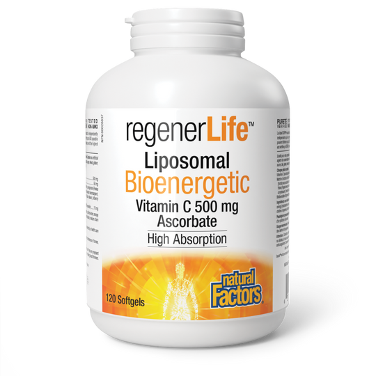 Natural Factors RegenerLife （脂質體生物能）高吸收維生素 C，120 粒軟膠囊