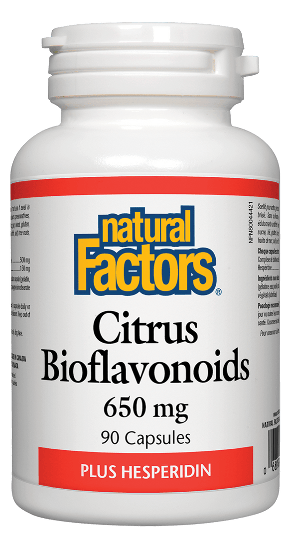 Natural Factors Citrus Bioflavonoids Plus Hesperidin, 650mg, 90 capsules