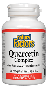 Natural Factors Quercetin Complex with Grapeseed, Turmeric & CoQ10 , 90 vegetarian caps