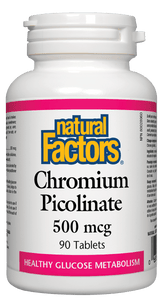 Natural Factors（平衡血糖）吡啶甲酸鉻 500 微克 90 片