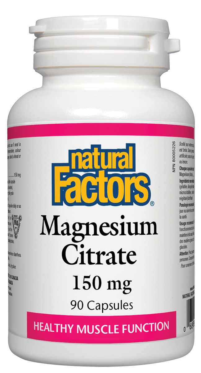 Natural Factors Magnesium Citrate 150 mg, 90 caps
