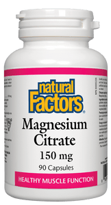 Natural Factors Magnesium Citrate 150 mg, 90 caps