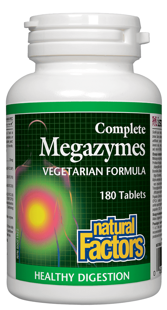 Natural Factors Complete Megazyme, Vegetarian Formula, 180 tablets