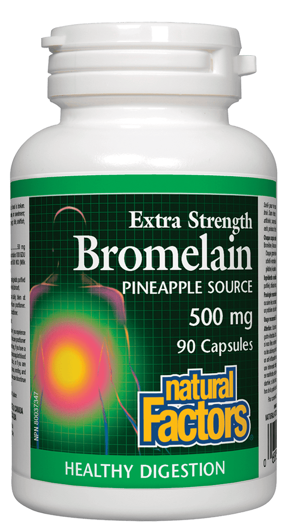 Natural Factors Bromelain, Pineapple Source, 500 mg, 90 caps