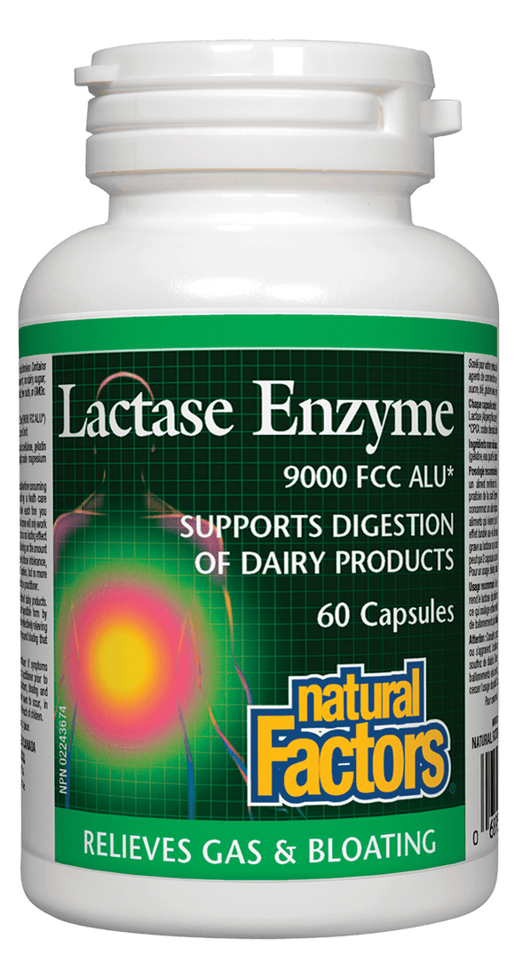 Natural Factors Lactase Enzyme, 9000FCC, 60 capsules