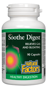 Natural Factors Soothe Digest, 90 caps - Relieves gas and Bloating