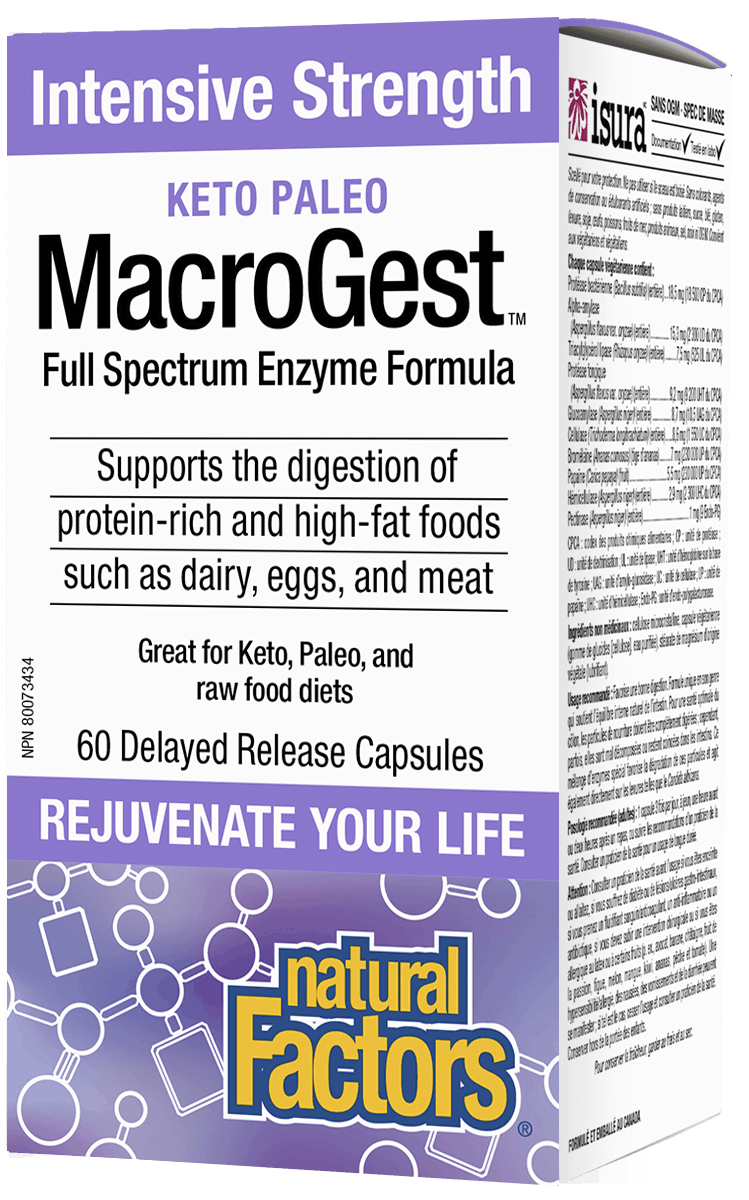 Natural Factors Macrogest 強效消化酶 ，60粒膠囊