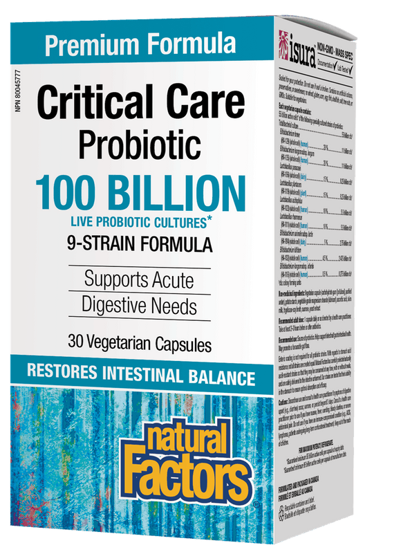 Natural Factors Critical Care Probiotic 100 Billion 30 veg caps