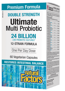 Natural Factors Double Strength Ultimate Multi Probiotic, 60 vegetarian caps