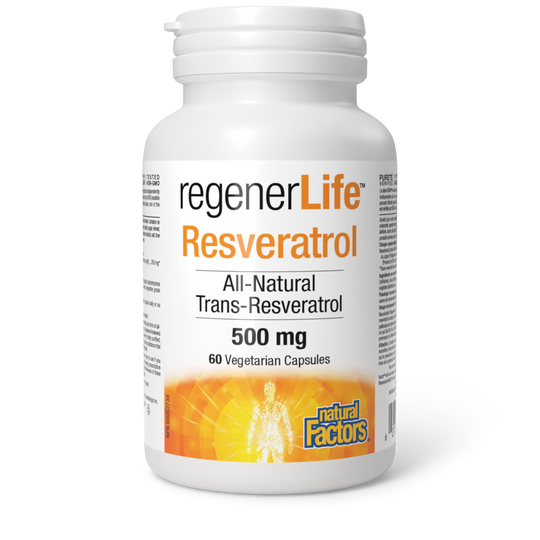 Natural Factors RegenerLife Resveratrol, 60 vcaps