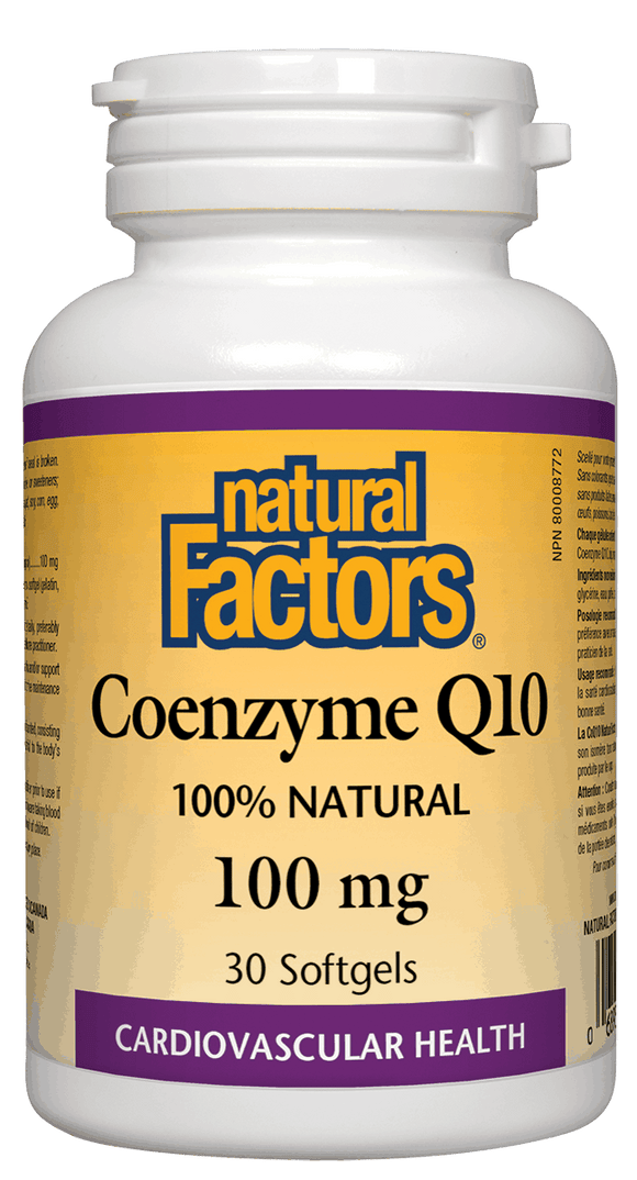 Natural Factors Coenzyme Q10, 100 mg, 30 softgels