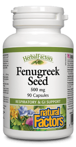Natural Factors Fenugreek Seed 500 mg, 90 capsules