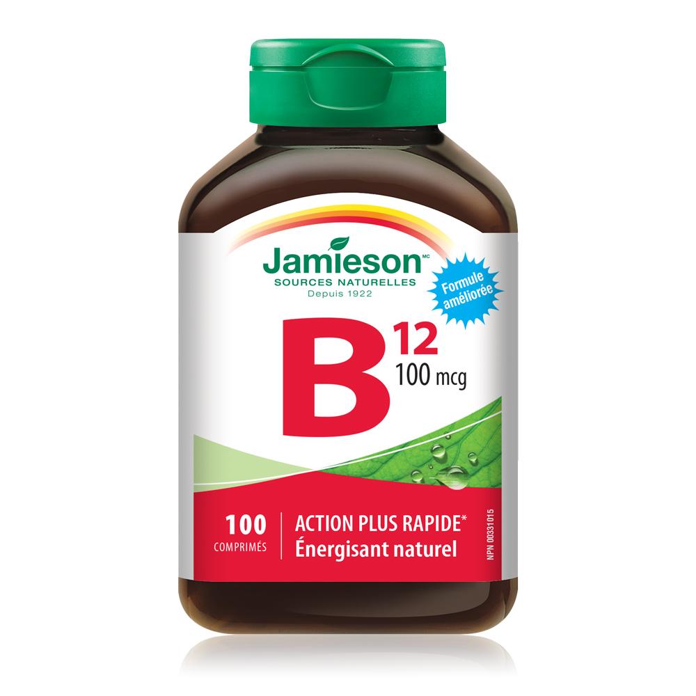 Jamieson B12 100 mcg 100 tablets 健美生 francais