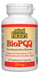 【清仓特价】Natural Factors 促进认知健康和记忆BioPQQ  20毫克，30粒素食胶囊 有效期至2025年5月