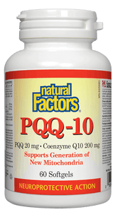 Natural Factors PQQ及辅酶素Q10, 60粒软胶囊