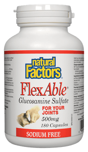 Natural Factors FlexAble&trade; Glucosamine Sulfate, Sodium Free, 180 caps
