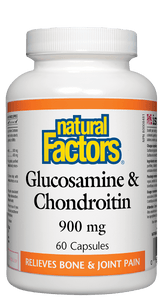 Natural Factors Glucosamine and Chondroitin Sulfates 900mg, 60 capsules