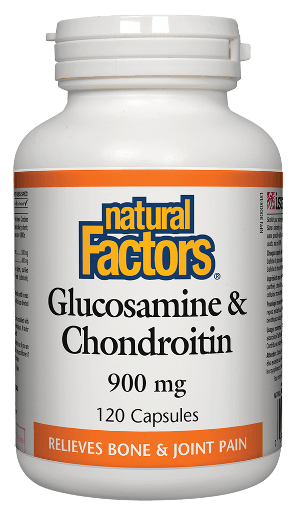 Natural Factors Glucosamine and Chondroitin Sulfates 900mg, 120 capsules