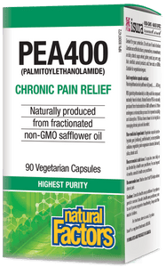 Natural Factors PEA400棕榈酰乙醇酰胺 緩解慢性疼痛，90粒素食膠囊