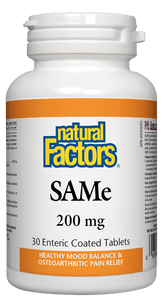 Natural Factors SAMe 200mg, 30 tabs