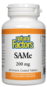 Natural Factors SAMe 200mg, 60 tabs