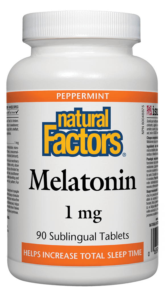 Natural Factors Melatonin 1mg Peppermint 90 tablets