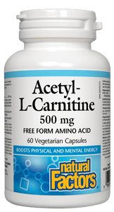 Natural Factors Acetyl-L-Carnitine 500mg, 60 vegicaps